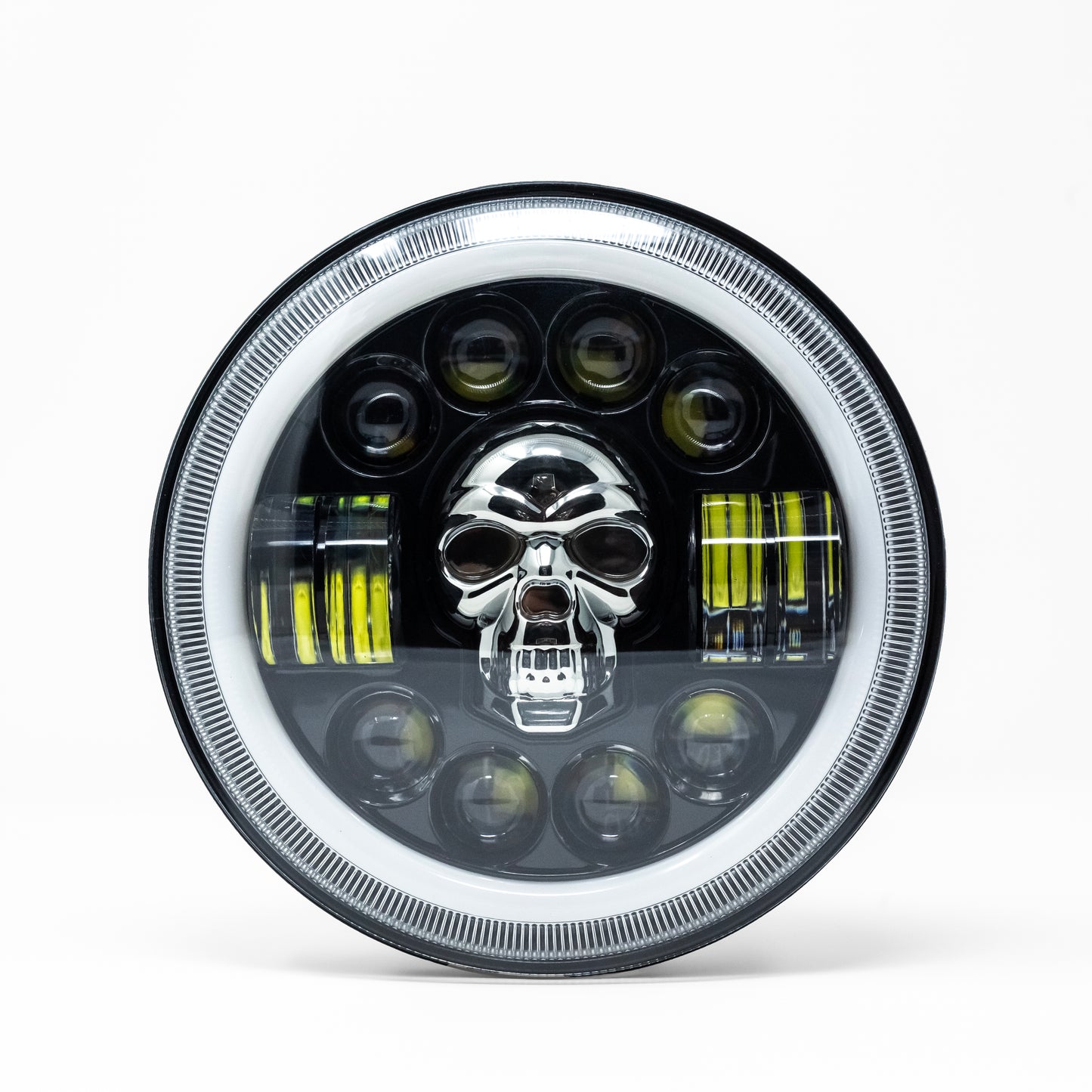 4K 4x4 7-inch LED Angel Eye Skull RGB Headlights