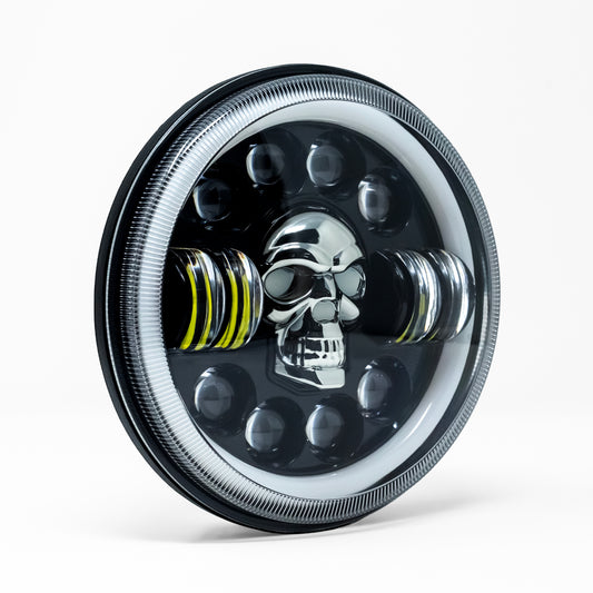4K 4x4 7-inch LED Angel Eye Skull RGB Headlights