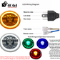 4K 4x4 7-inch LED Angel Eye Skull RGB Headlights