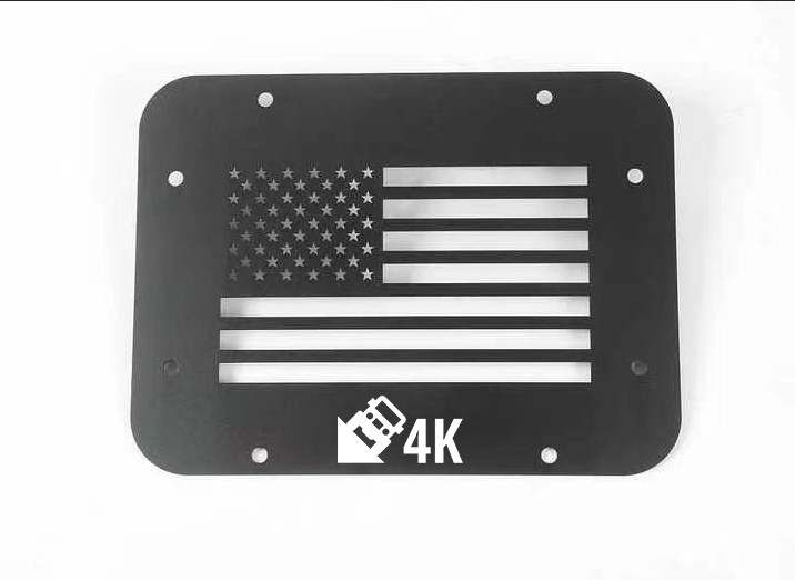 4K 4x4 Spare Tire Delete Plate - 4K Logo