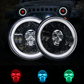 4K 4x4 7-inch LED Angel Eye Skull RGB Headlights
